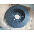 black cross drilled and slotted brake disc rotor DBA504